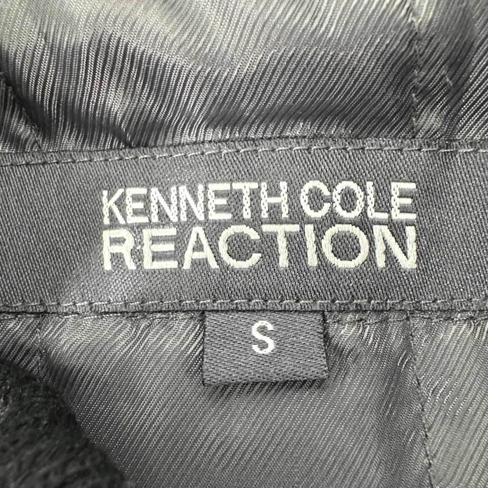 Kenneth Cole реакции мужской черный шерсти смесь двубортный бушлат куртка S - Изображение 3 из 4