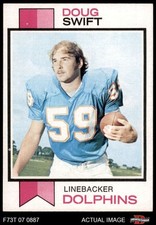 1973 Topps #124 Doug Swift Dolphins RC Amherst 8 - NM/MT