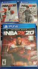 Lot of 3 NBA 2k Games for PS4 - , 2K18 , 2K19 , 2K20 , PlayStation w/Box Tested