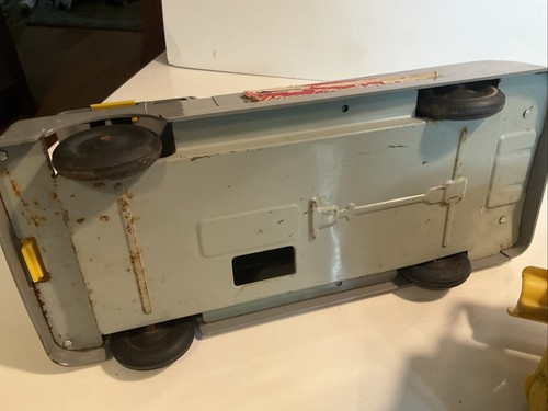"2 camiones de juguete lanzamisiles unidad móvil atómica ideal vintage años 60 12"" x 5""" - Imagen 12 de 13