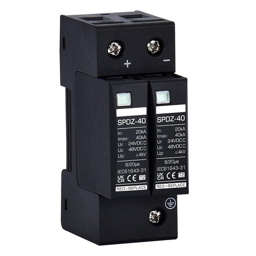 High Capacity DC Surge Protector 24V 2P 40KA for DIN Rail Installation - Picture 8 of 12