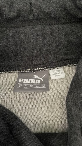 Sudadera Pullover Puma Mujer Gris Brezo Logo Talla Grande Cuello Embudo - Imagen 5 de 11