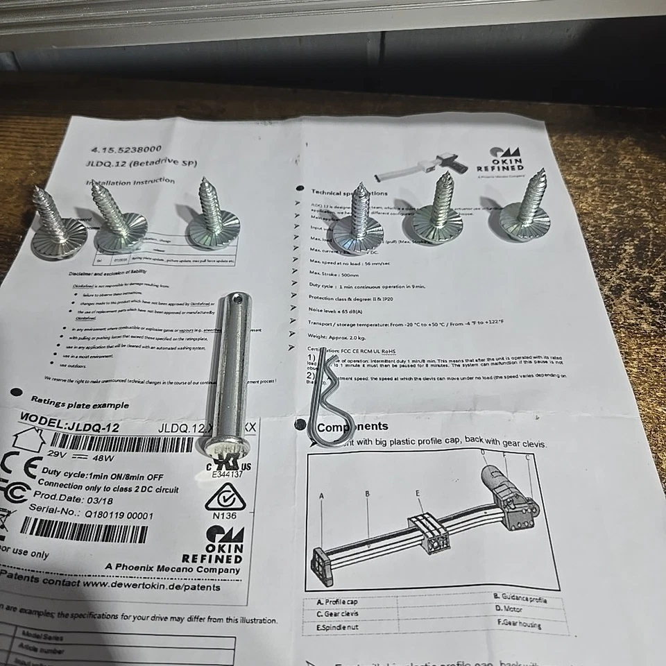 Silla elevadora reclinable eléctrica actuador lineal motor modelo JLDQ-12 JLDQ.12.134.329Z01 Foto 2 de 4