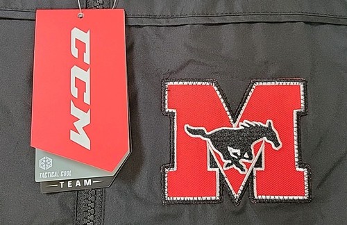 CCM Tactical Cool NEW Black Full Zip Jacket Men's XL Hockey LOGO LONG ISLAND NWT - Picture 4 of 13