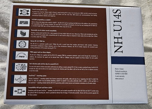 Noctua NH-U14S, Premium CPU Cooler with NF-A15 140mm Fan (Brown) for Desktop NEW - Picture 2 of 13