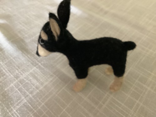 Nadelgefilzt braun und schwarz Dobermann Hund - Bild 2 von 7