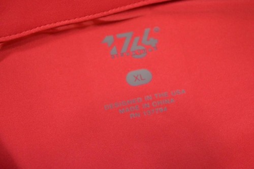 1764 Golf Polo Performance Wicking Stretch Red Short Sleeve Shirt Mens Sz XL NWT - Picture 9 of 11