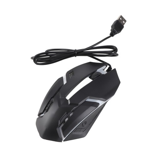 (Black)RGB Gaming Mouse 1600 DPI USB Wired Computer Mice 3D Scroll Wheel - Picture 6 of 12