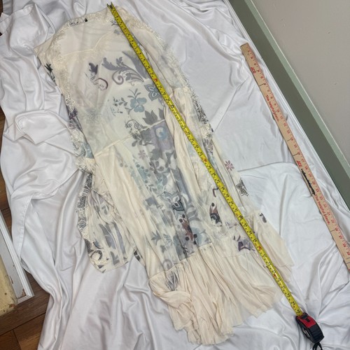 ORIGAMI Long Duster Cardigan Lace Boho Flowy Hippie Floral Western Fairy Size L - Picture 11 of 11