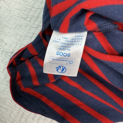 Saint James L’atelier Brenton Red Navy Striped Long Sleeve Tee Size L US 16 - 第 10/11 張圖片