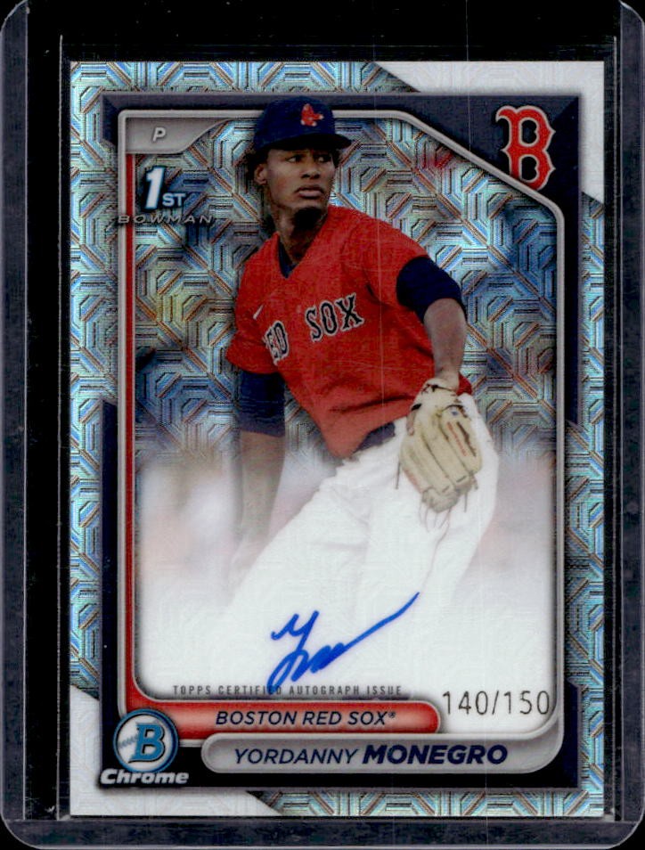 2024 Bowman Chrome Yordanny Monegro Auto HTA Choice Refractor 1st #140/150