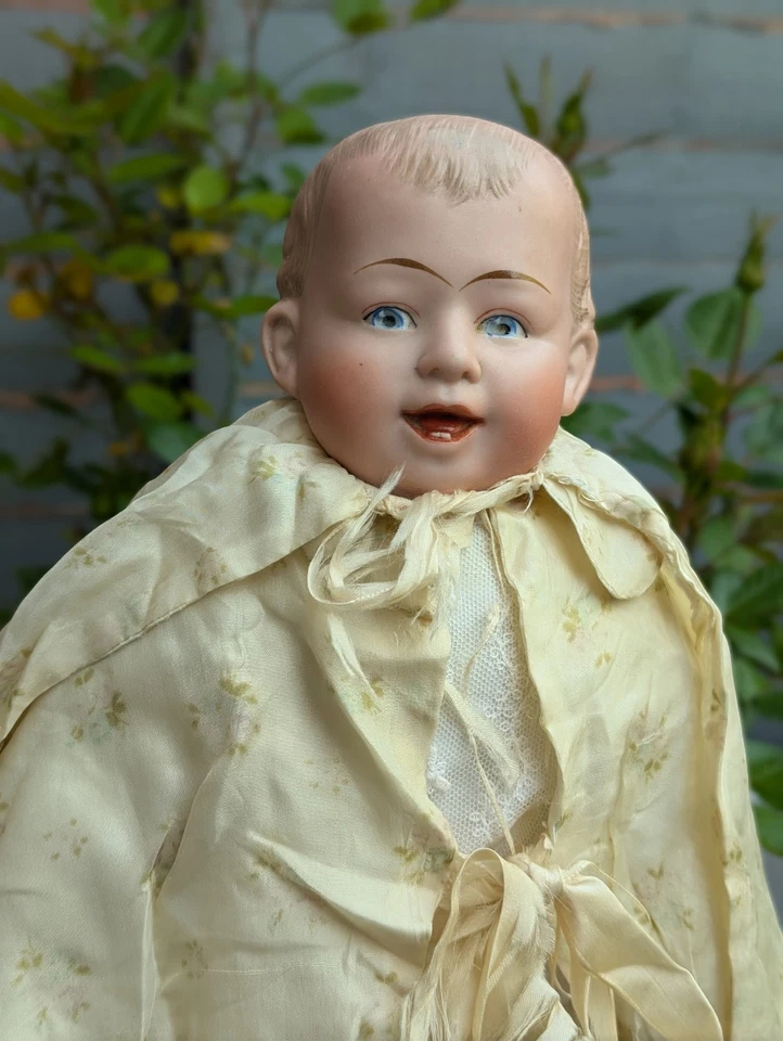 RARO Alemán Antiguo "Gebrder Knoch" Bisque S/Plato 216 14" Intaglio Ojo Bebé 💞 Foto 4 de 4