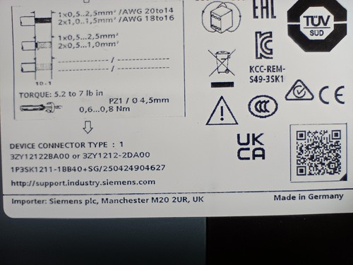RELÉ DE SEGURIDAD SIEMENS 3SK1211-1BB40 NSNP (CANTIDAD -2) - Imagen 4 de 4
