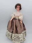 Vintage 1960s Barbie CLONE Doll Brunette Flip Hair Handmade Brown Dress As Is