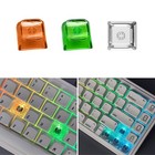 Crystal Keycaps 1U Backlit Keycaps w/ Transparent Layer for Mechanical Keyboard