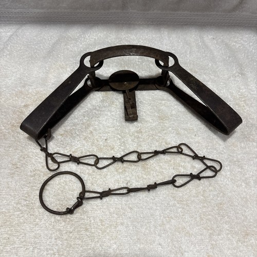 Vintage The Sure Grip Belmont Steel No 2 Double Long Spring Trap Newhouse