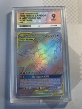 Pokemon TCG Secret Rare Moltres & Zapdos & Articuno GX Hidden Fates 69/68 ACE 9