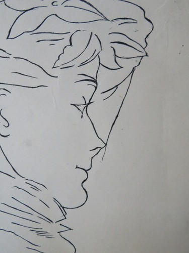 Ecole FRANCAISE XIX-XX GRAND DESSIN PORTRAIT FEMME IMPRESSIONNISME MARIE LUCE - Imagen 4 de 7