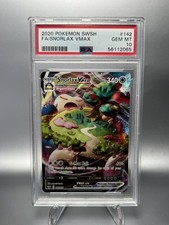 2020 POKEMON SWORD & SHIELD #142 FULL ART/SNORLAX VMAX PSA 10