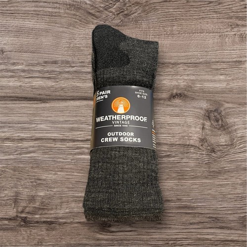 Weatherproof Vintage Outdoor Wool Blend Crew Socks 5-Pack Size 6-12 NWT - Picture 3 of 4