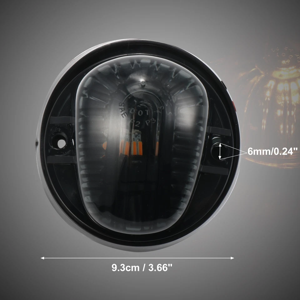 Luz de marcador de cabina superior cubierta ahumada luz amarilla CINCO personalizada para GMC C1500 79-86 Foto 4 de 4