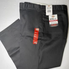 Dickies 874 Work Pant Original Fit Sit At Waist Flex Black Size 50x30 - 11874BK