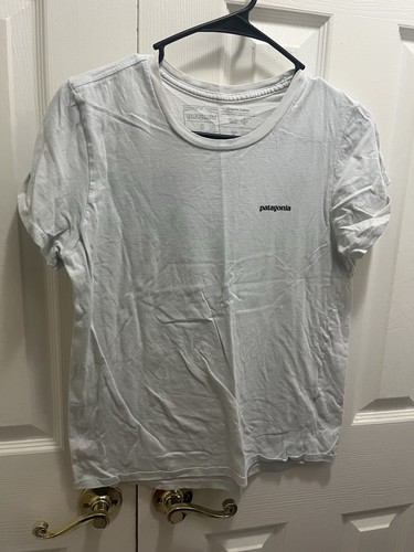 T-shirt donna Patagonia uomo cotone biologico bianco taglia S salva il nostro pianeta casa - Foto 5 di 12