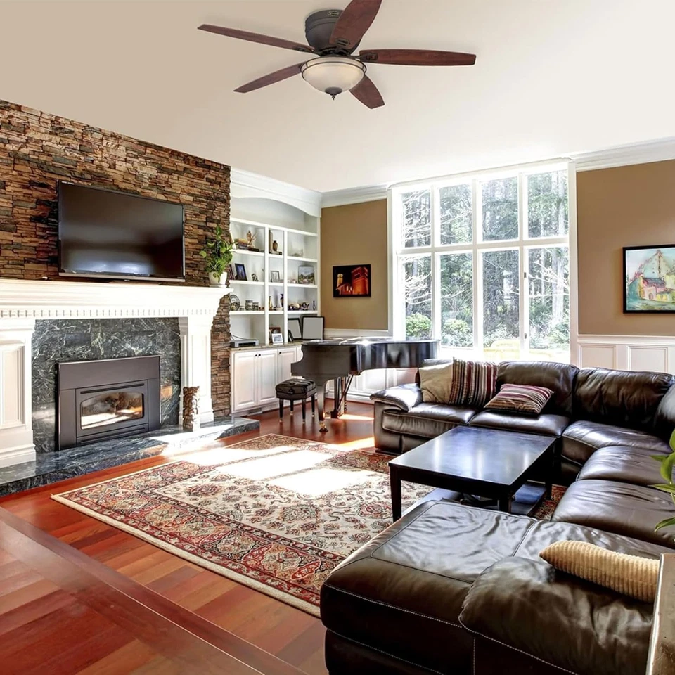 7209600 Ventilador de techo interior tradicional Carolina LED 52 pulgadas bronce frotado con aceite, L Foto 4 de 4