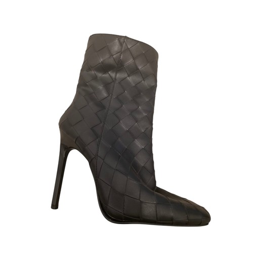 Botines Simmi London para mujer negros tejidos punta cuadrada tacón de aguja - Imagen 7 de 13