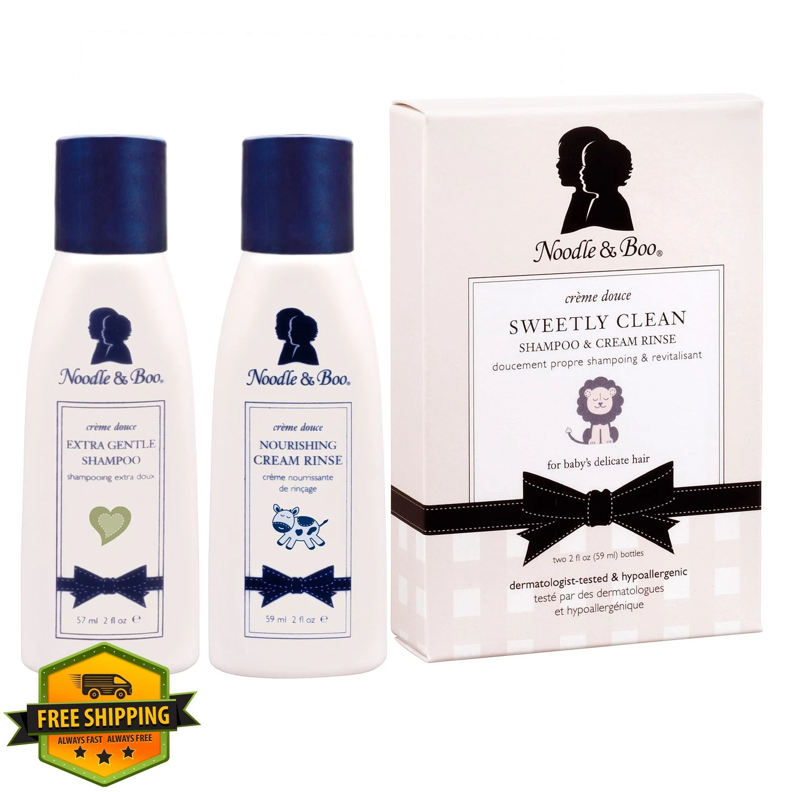 Noodle Boo Baby Shampoo and Cream Rinse Set Gentle
Opens in a new window or tab