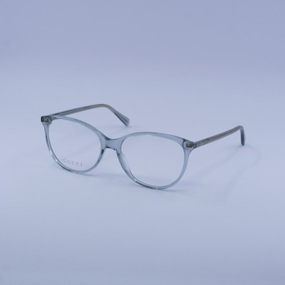 Gucci GG0550O 018 Cat Eye 53mm Eyeglasses - Transparent Grey Gucci GG0550o-018 Eyeglasses 53mm 100 Authentic for sale  main image 2
