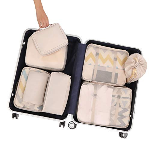 BAGAIL 8 Set Packing Cubes Luggage Packing Organizers for Travel Accessories - Picture 6 of 7