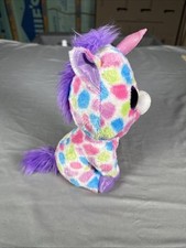Ty Beanie Boo Wishful The Unicorn 9” Multi Color Polka Dot