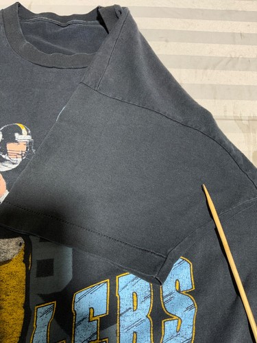 Vintage Pittsburgh Steelers Salem T-Shirt Large Single Stitch Nfl Bubby Brister - Picture 9 of 10