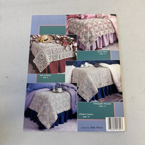 Bedspreads In Half The Time Crochet Pattern Book Pineapples Roses Stary Night + - Picture 2 of 3