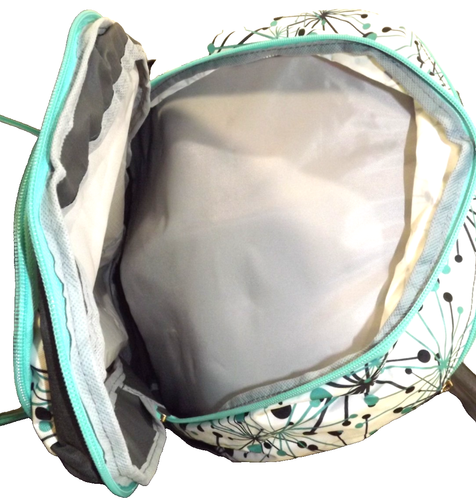 Eastsport Unisex Teal/ Gray/ White Backpack With Multiple Pockets 18"x12"x8" - Picture 2 of 15