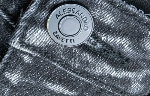 Alessandro Zavetti Denim Distressed Paint Splatter Black Jeans - W28 L30 - Picture 7 of 16