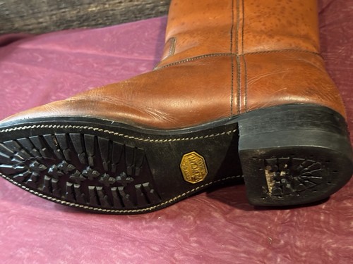 Thinsulate Vibram Boot Resist Oil No-Mark Slip-On Leather Brown USA Men’s Cowboy - Picture 7 of 19