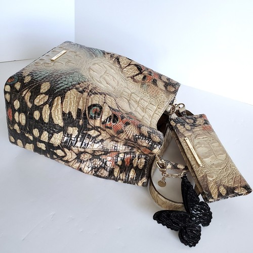 🌹Brahmin Amelia Bucket Gem Lacewing Leather Shoulder Bag+Wallet+Butterfly NWT🦋 - Picture 7 of 13