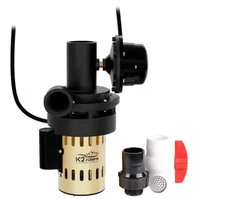 K2 Pumps 1/3 HP 1700 Gal Per Hour 17’ Max Vertical Lift Utility Pump  UTS03303K