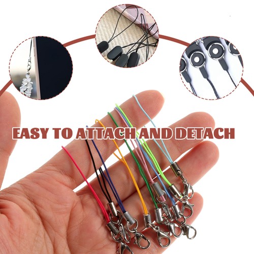 100 pièces boucle homard sangle téléphone sangles fermoir lanière breloques - Photo 5 sur 12