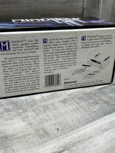MindTrap Gioco da Tavolo 1996 Pressman Completo Puzzle Enigmi Enigmi Vintage - Foto 3 di 3