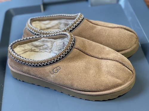 UGG Tasman Hausschuhe Schuhe Herren Größe 8 Wildleder Lammfell Slipper Mokassin gemütlich