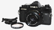 Minolta X-700 SLR 35mm Film Camera MD ROKKOR-X 45MM F/2 -BATTERY TESTED-