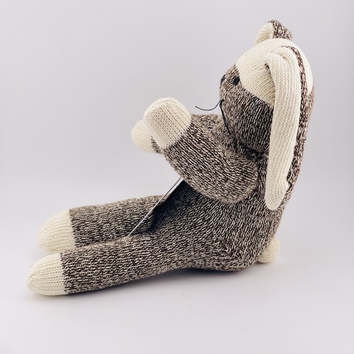 Vintage 2000 Bunny Sock Monkey Stuffed Animal Plush Think Again W/ Tags - Picture 2 of 7