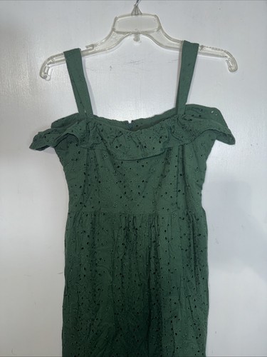 Maxi abito tubino ANN TAYLOR LOFT NUOVO CON ETICHETTE $129 ricamato con occhielli e volant taglia 2P - Foto 2 di 5