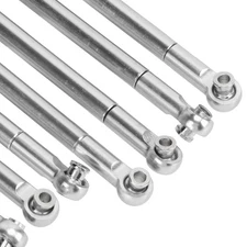 Silver 8PCS Metal Full Car Tie Rod Tie Lever Link Pull Rod For MN86 Series