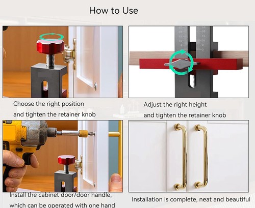 Aluminium Schranktür Montagevorrichtung verstellbar Installation Positionierung Werkzeug - Bild 6 von 7