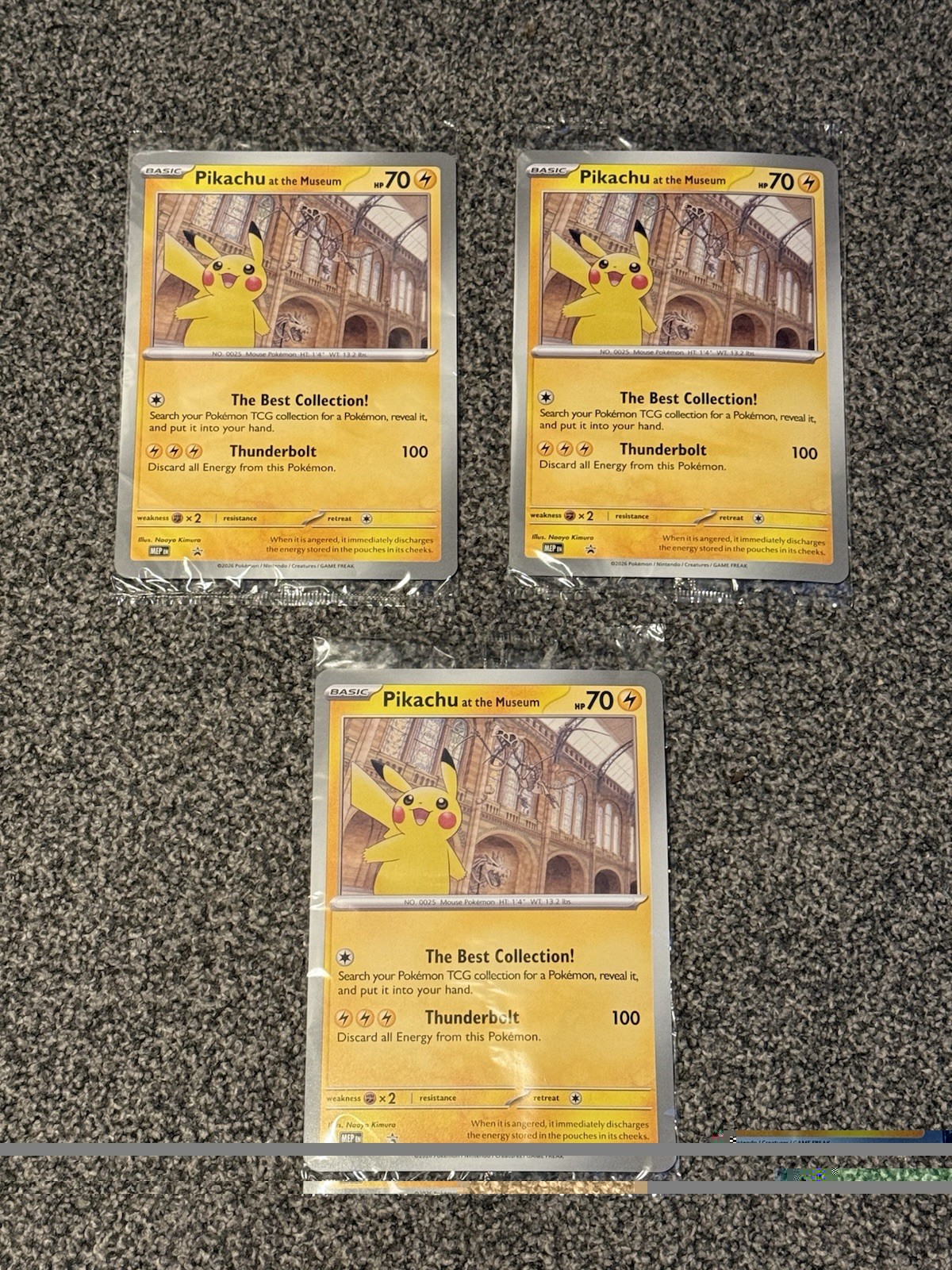 Pikachu At The Museum Oversize Jumbo Card Sealed Promo - Sealed X3