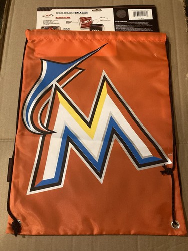 Miami Marlins MLB Drawstring Bag Back Sack 18" x 13" - Picture 2 of 2